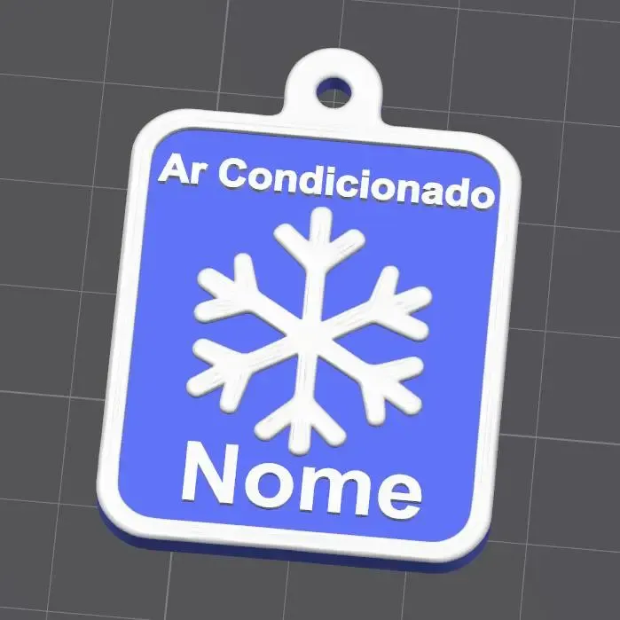 Chaveiro 3D – Floco de Neve