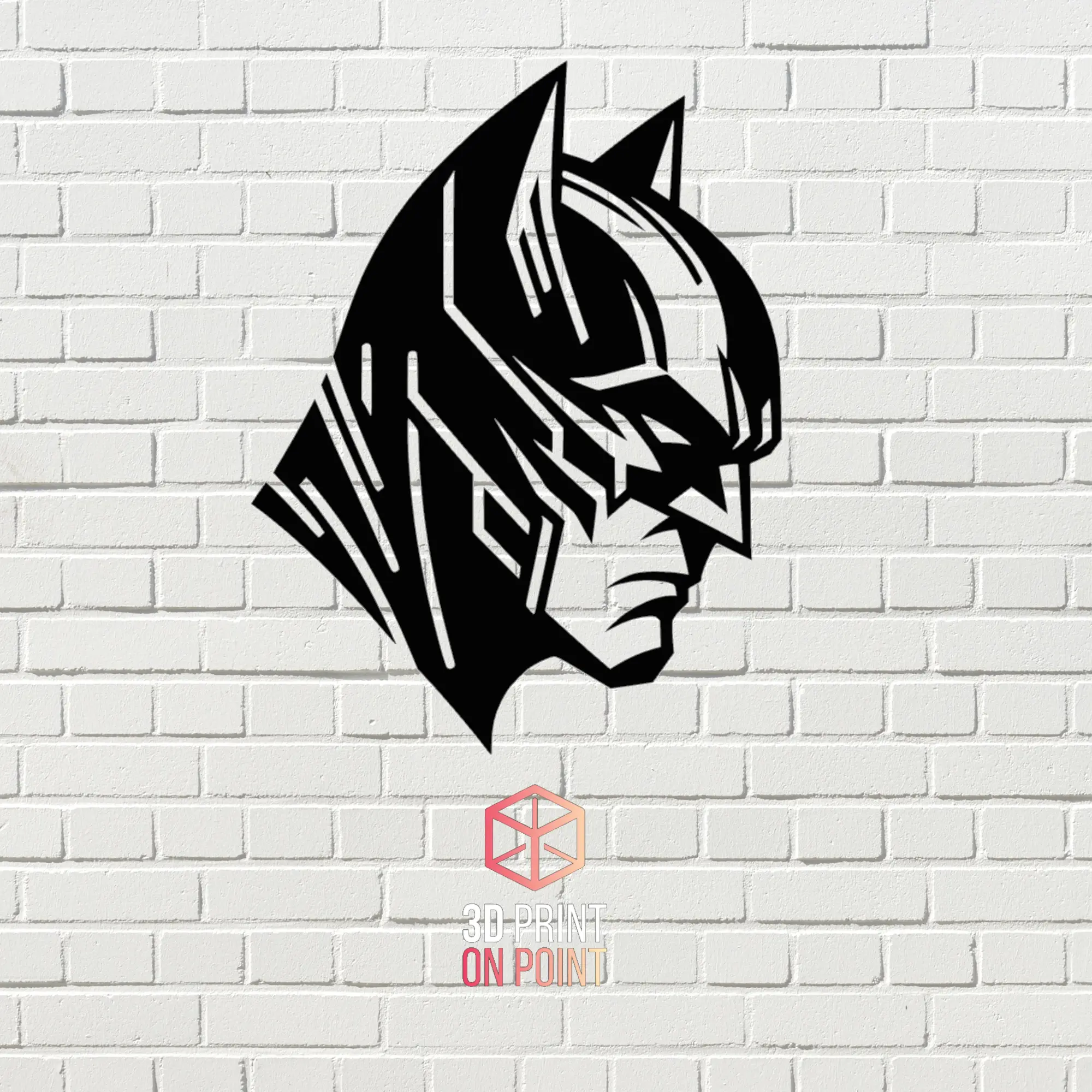 Digital Art STL Download - BATMAN FACE | 2D WALL ART #1by 3DPrintOnPoint