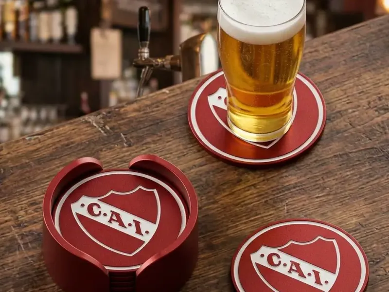 INDEPENDIENTE COASTERS AND HOLDER