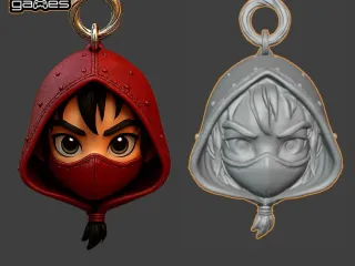 Skarlet keychain chibi style