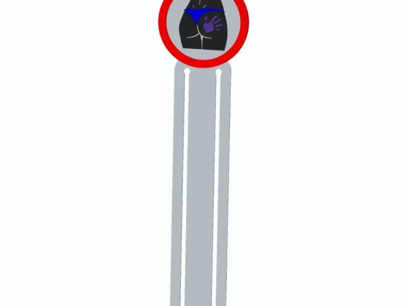 Butt Clap - Forbidden Traffic Sign v1 - Bookmark