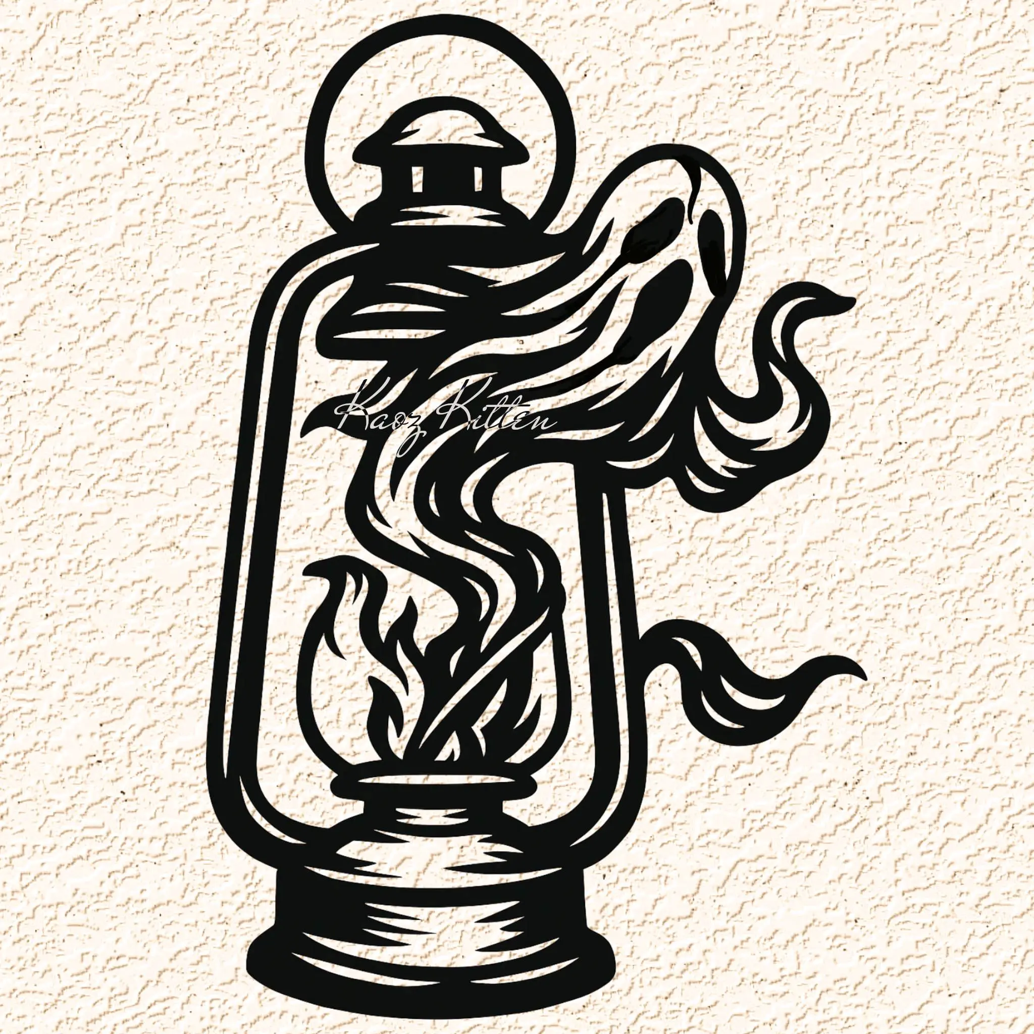 Haunted Ghost Lamp Halloween Wall Art Home Decor