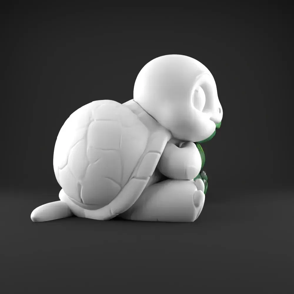 Cute Loved Turtle 3D Model – Heart Hands STL for Decoration