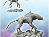 Alien creature with four legs and outstretched tongue (6)-2