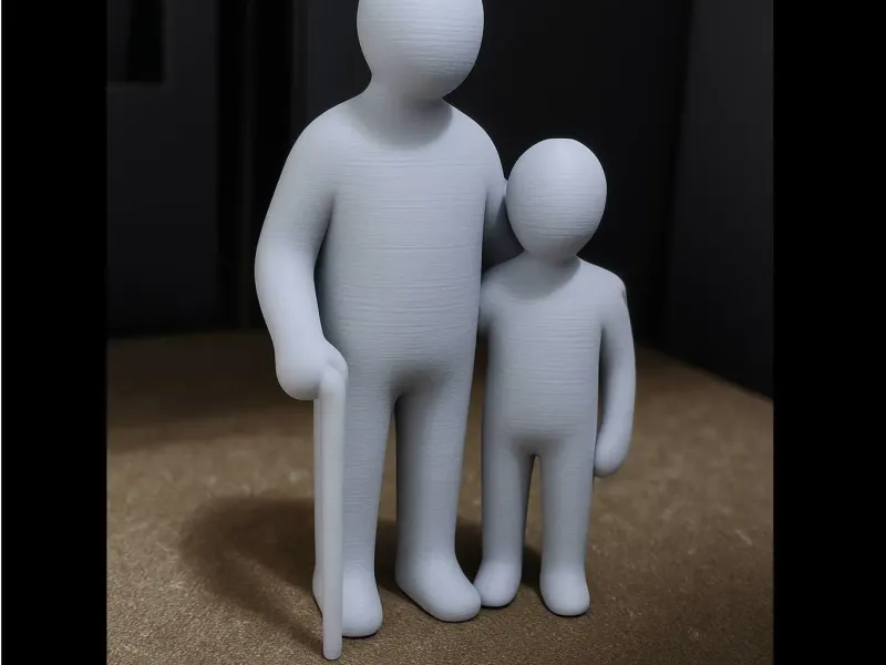 Abstract Art - Grandfather and Grandson