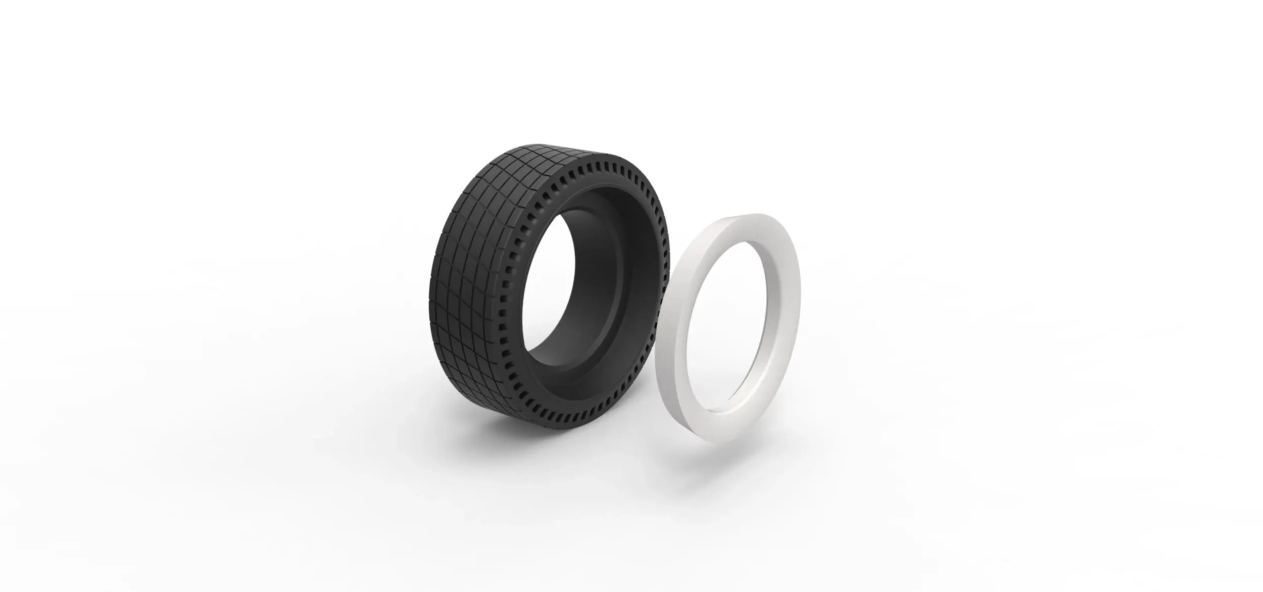 Props & Terrain STL Download - Whitewall rear tire of vintage dragster ...