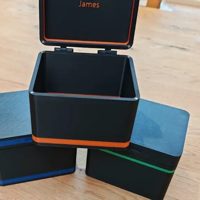Personalizable Snap-Shut Storage Box (Magnetic Lid)
