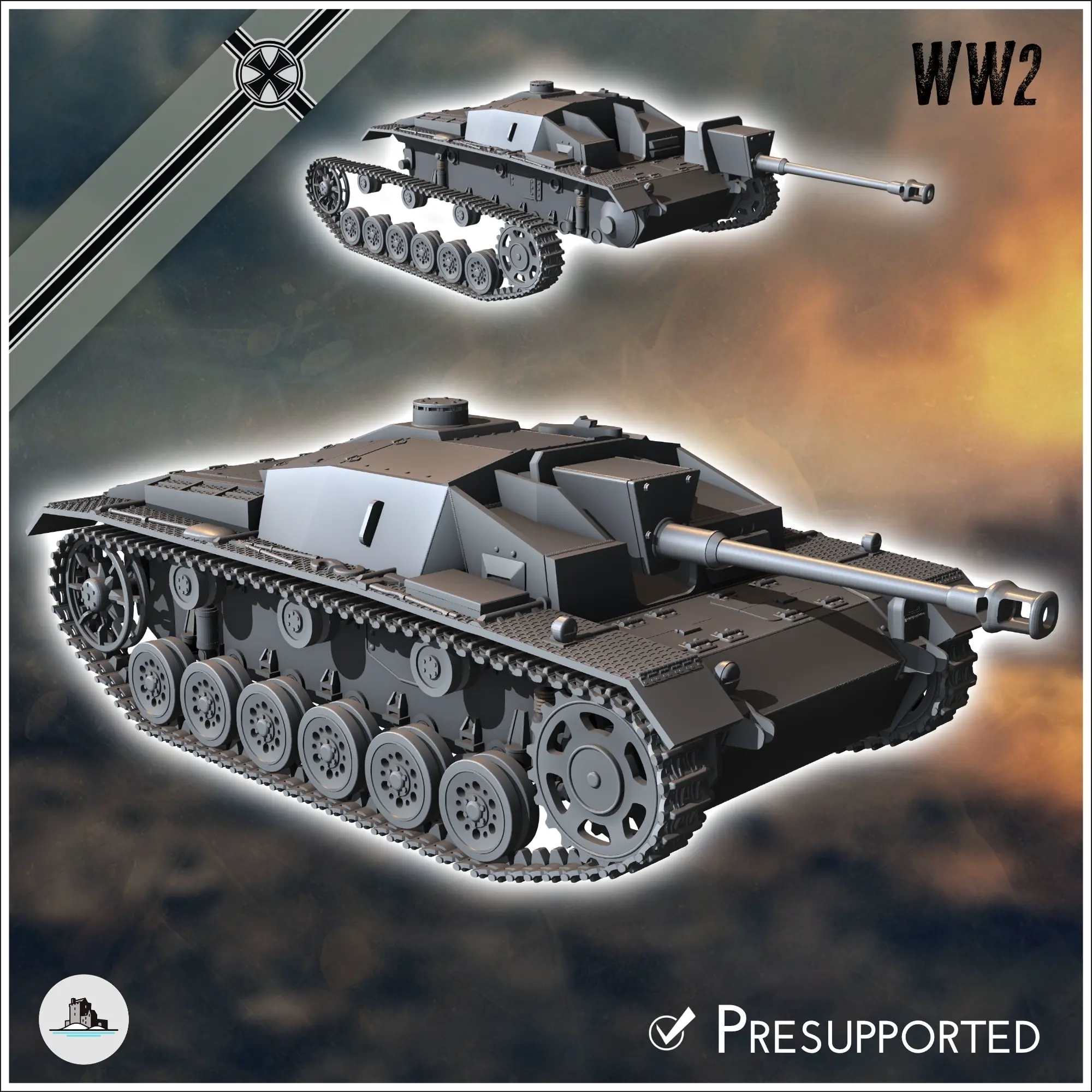 Deutsche WW2 Fahrzeuge Pack Nr. 5 (StuG Sturmhaubitze III und v