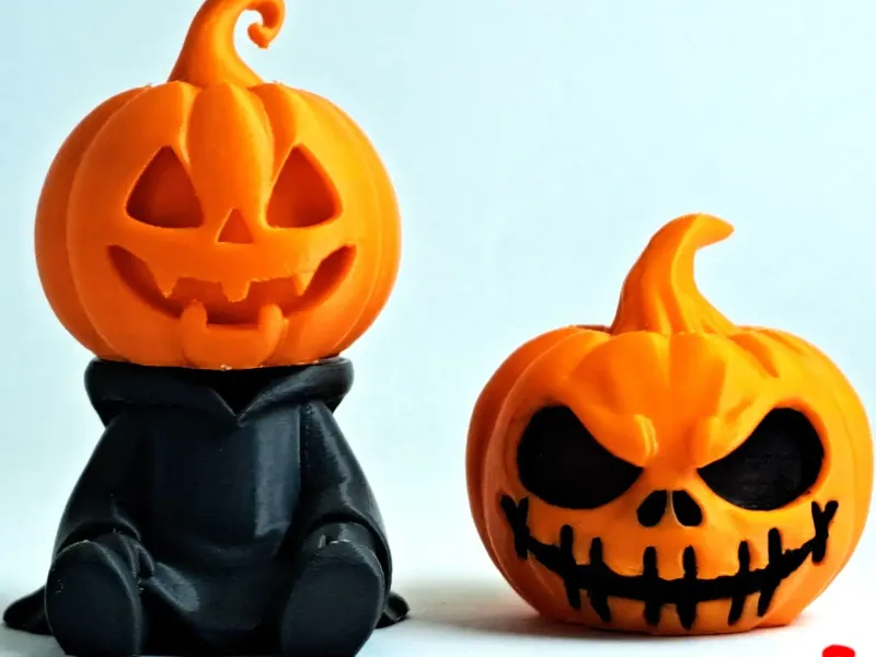 Halloween-Hexenkürbis – Kopf + Körper