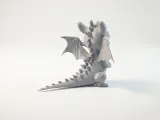 Cute Dragon Figurine Chibi Fantasy 3D Printable-3