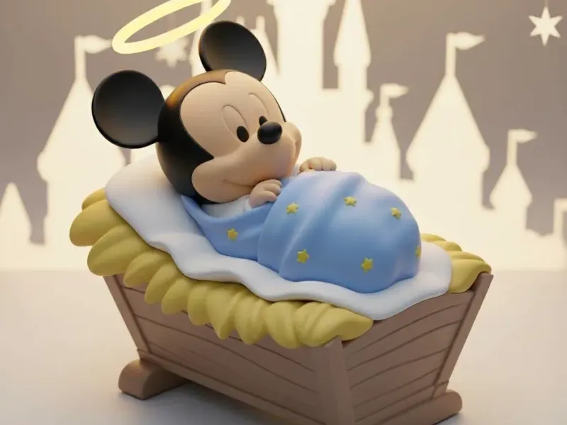 Mickey en pesebre
