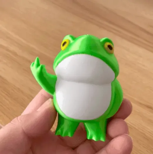 Funny Frog Middle Finger Figurine