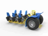 Pulling tractor with 6 engines V8 Version 1 Scale 1:25-6