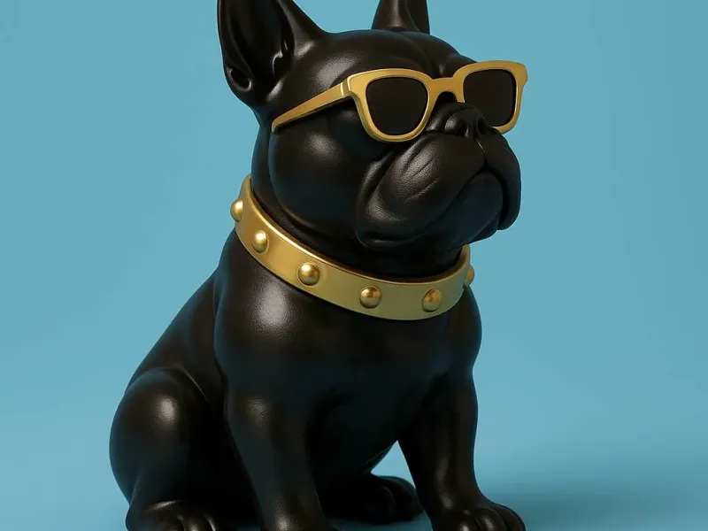 Sitting Bulldog figurine