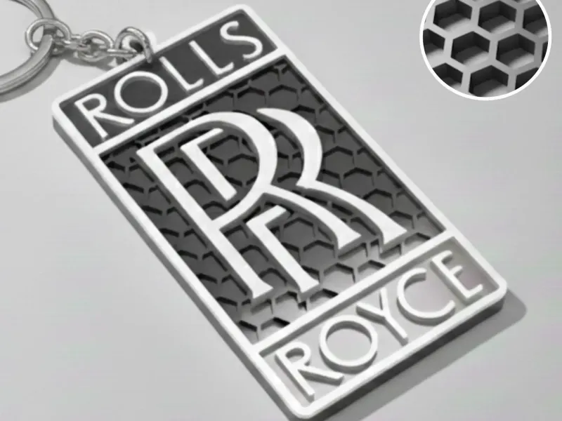 RollsRoyce RR logo keychian
