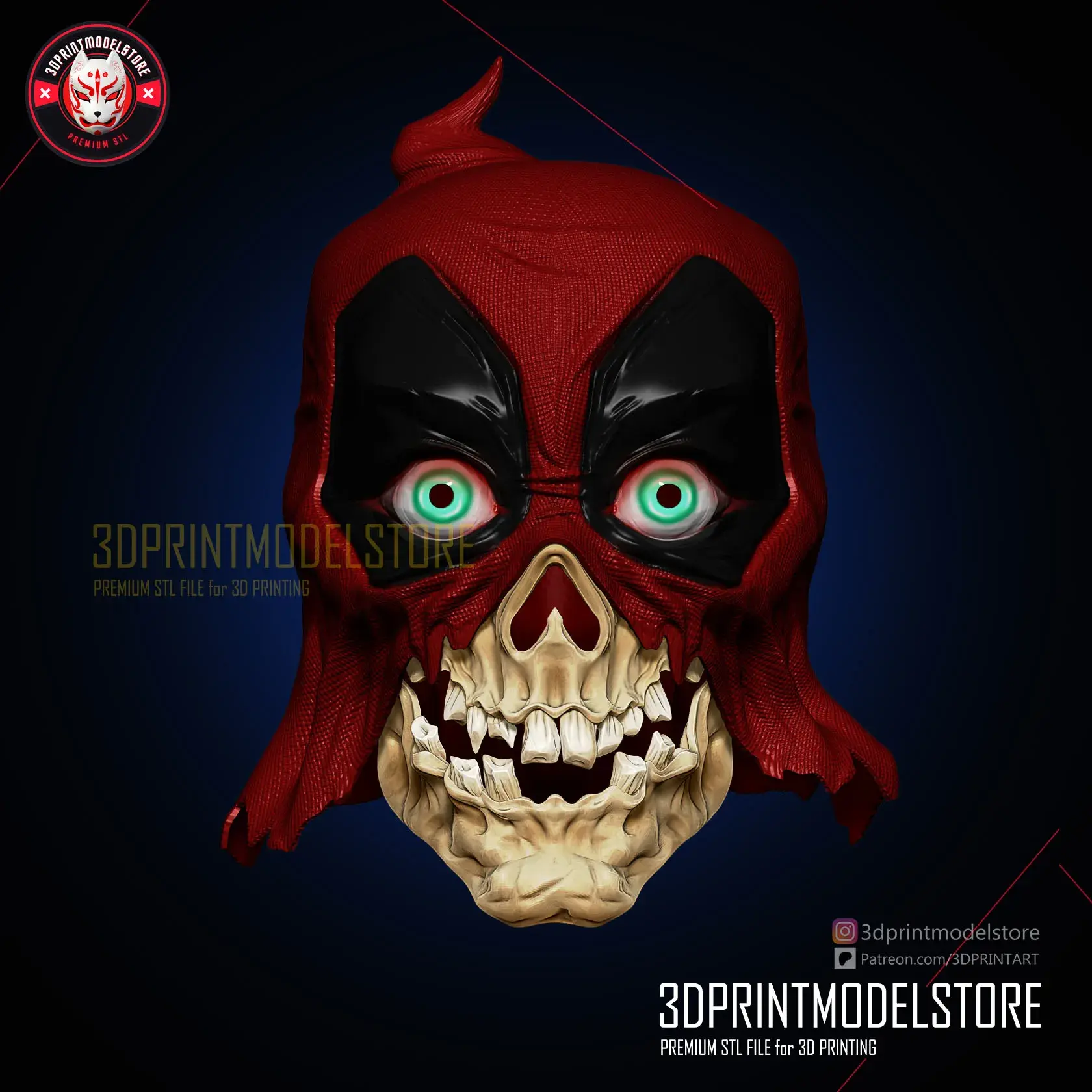 Headpool - Deadpool Zombie Casco - Marvel Cosplay Máscara