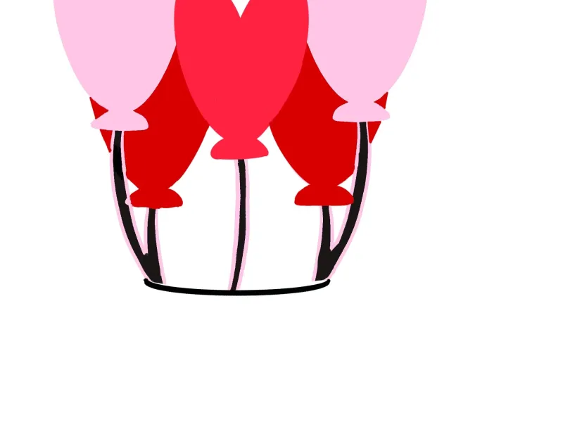 Cortador de bolachas com balão de coração