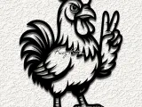 farm chicken rooster wall art home decor-0