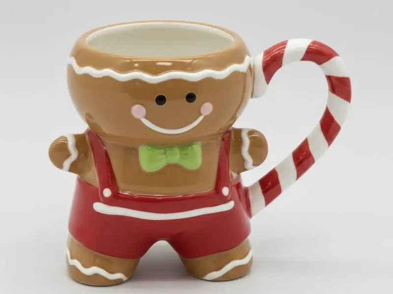 Caneca/Porta-Doces Biscoito de Gengibre - Decoração Naatal