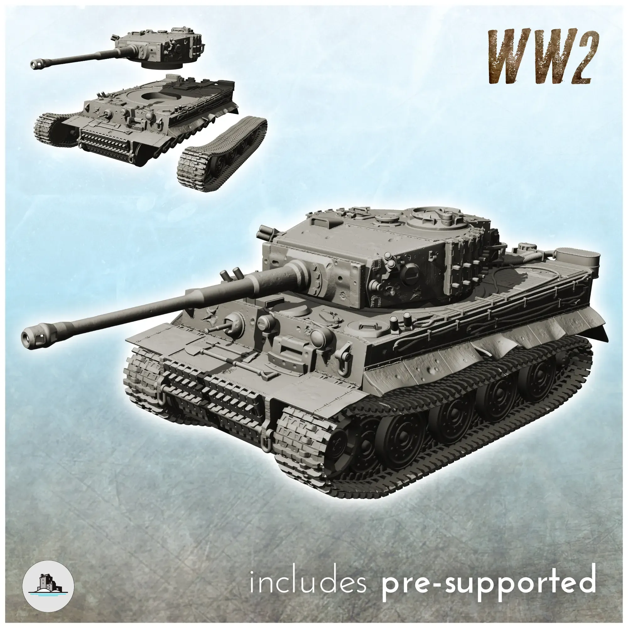 Panzer VI Tiger Ausf. E - WW2 German Flames War Bolt Action