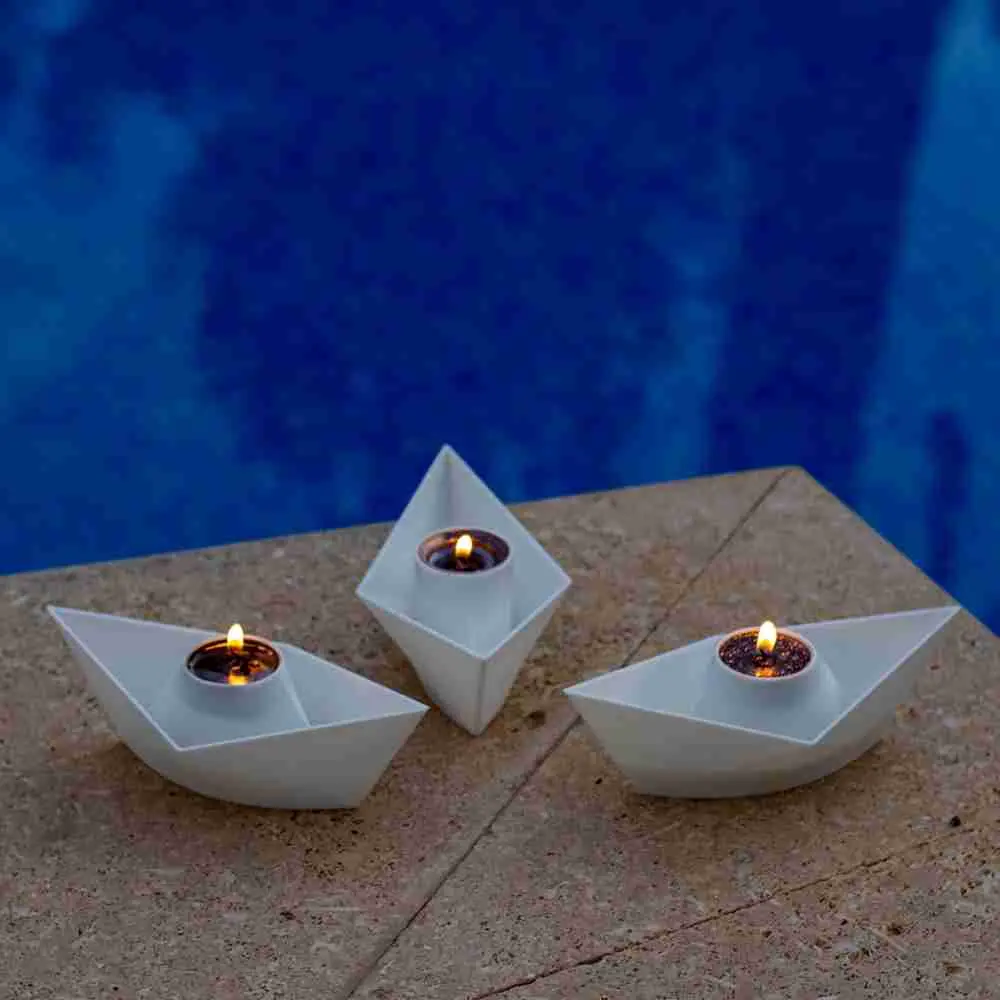 Candle holder - floating paper boat