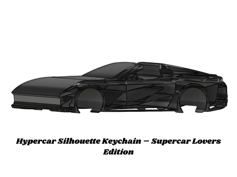 Hypercar Silhouette Keychain – Supercar Lovers Edition