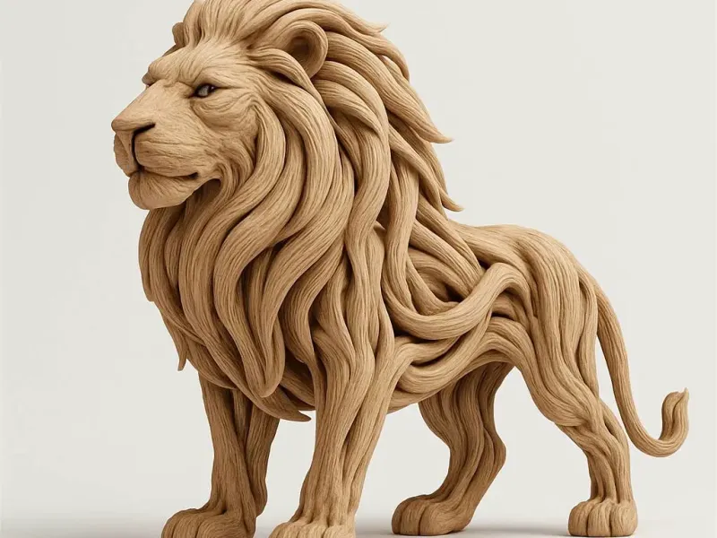 Lion - Roots of Life – The Wooden Creatures