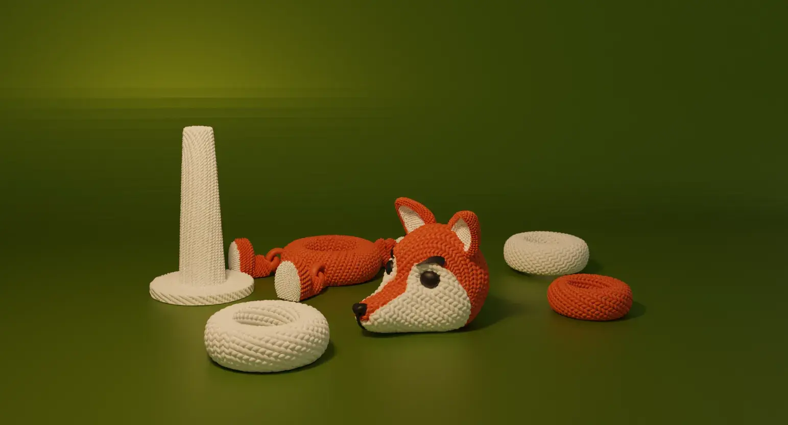 Tığ İşi Örme İstifleme Oyuncağı Foxy