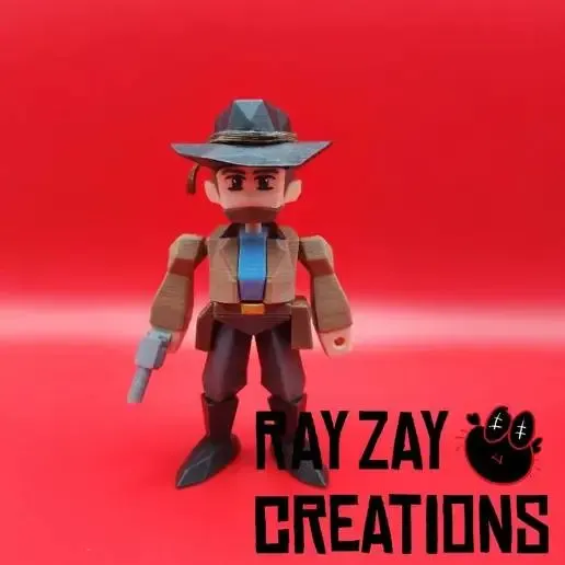 Red Dead Redemption Arthur Morgan Low Polygon Figure