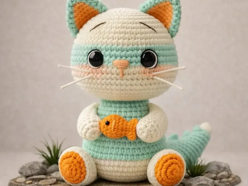 Cute knittet Cat