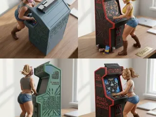 arcade gamer girl
