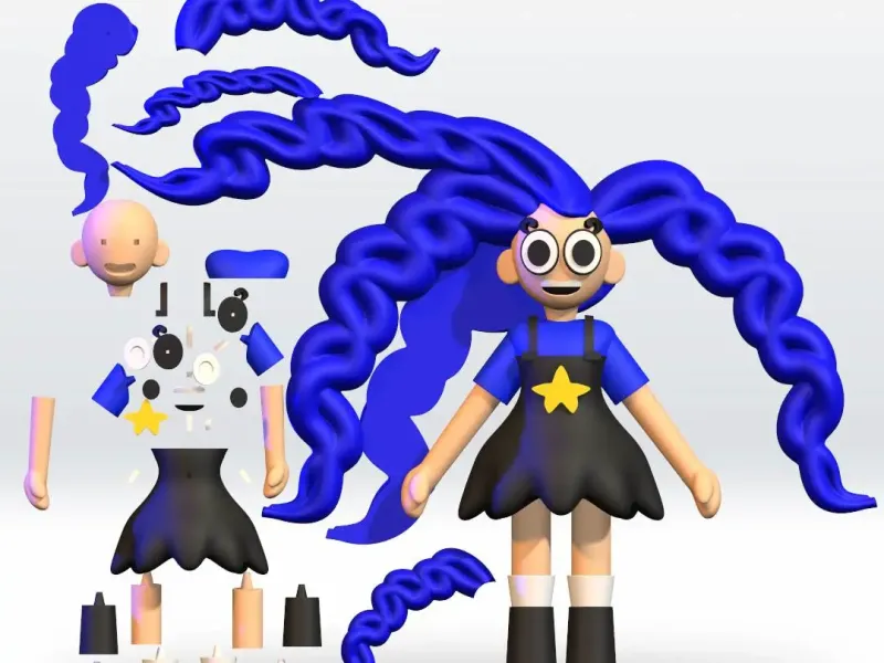 LILY Poppy Playtime Chapter 5 STL Multipart 3D Model