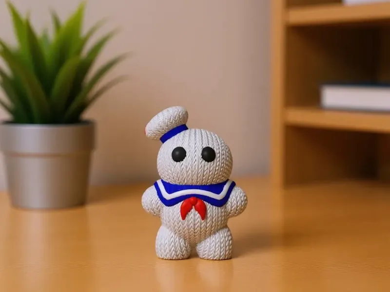 Cute Stay Puft Marshmallow Man Knitted - Crochet