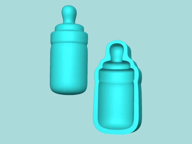 Baby Bottle - Mold Silicon Maker - Template