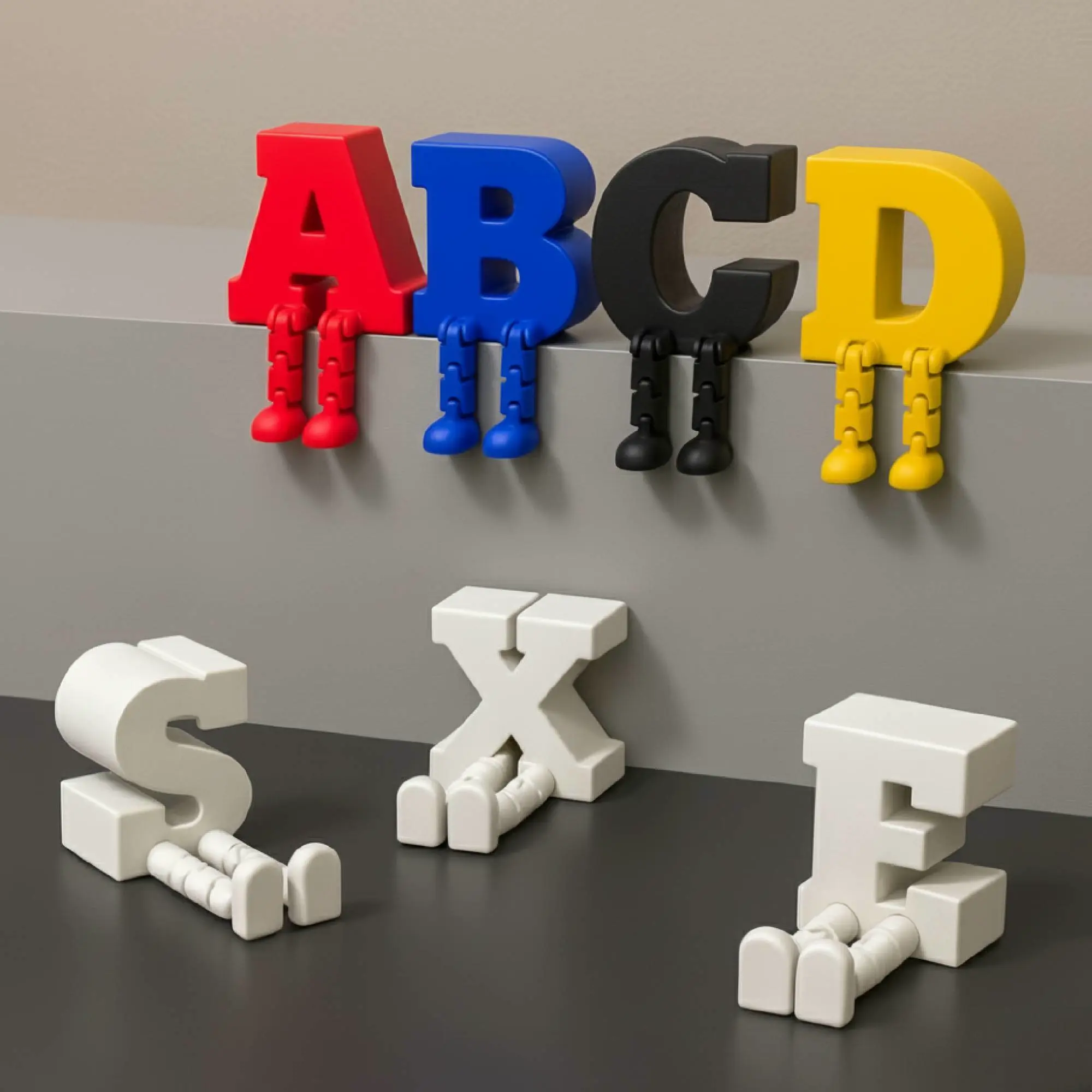 Articulated Letter Set | Full Alphabet, A–Z with Moving Legs