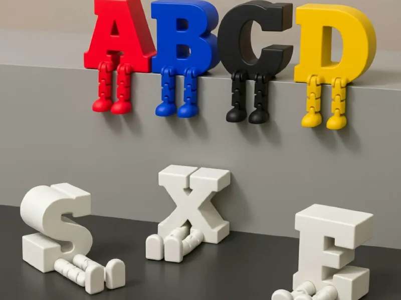 Articulated Letter Set | Full Alphabet, A–Z with Moving Legs