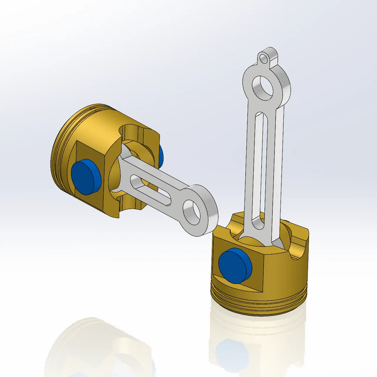 SMALL PISTON TOY - MECHANICAL KEYCHANI and KEYHOLDER