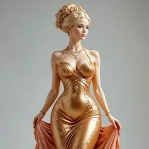 Girl in gold