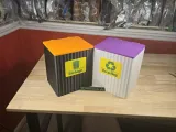 Desktop Garbage cans with lid and signs-8