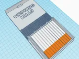 Print-in-place Cigars Box with fabric hinge and easy lock-0
