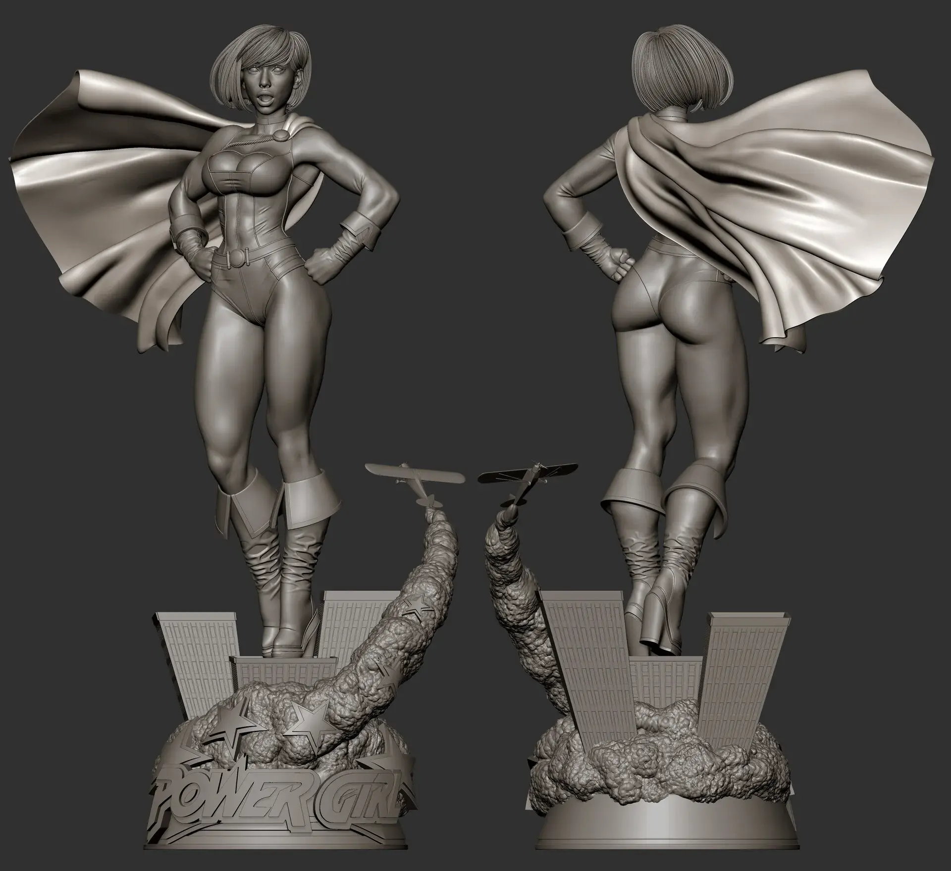 A Poderosa Model Characters & Creatures STL indir - Action Figure Garota Sexy Poderosa ...