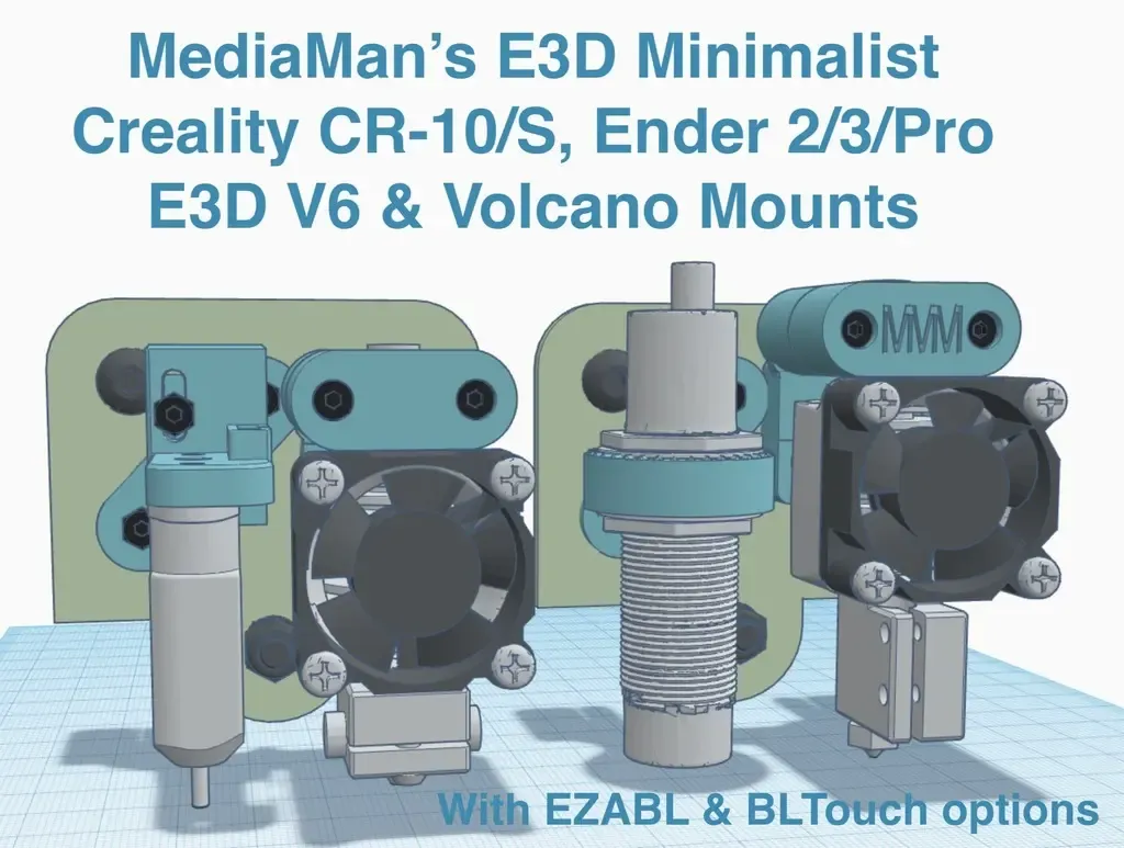E3D Minimalist for V6 & Volcano on Creality CR10/S Ender 3/P