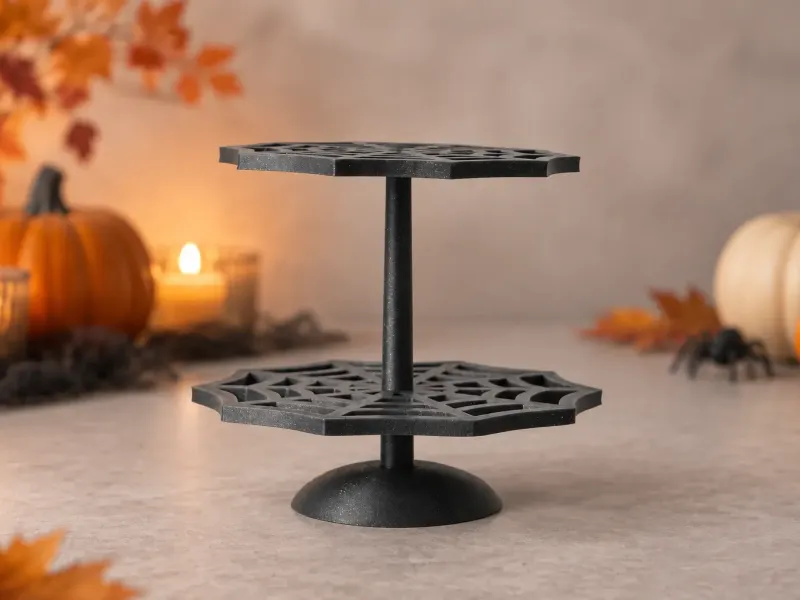 Spiderweb Two-Tier Treat Stand - Halloween Dessert Display