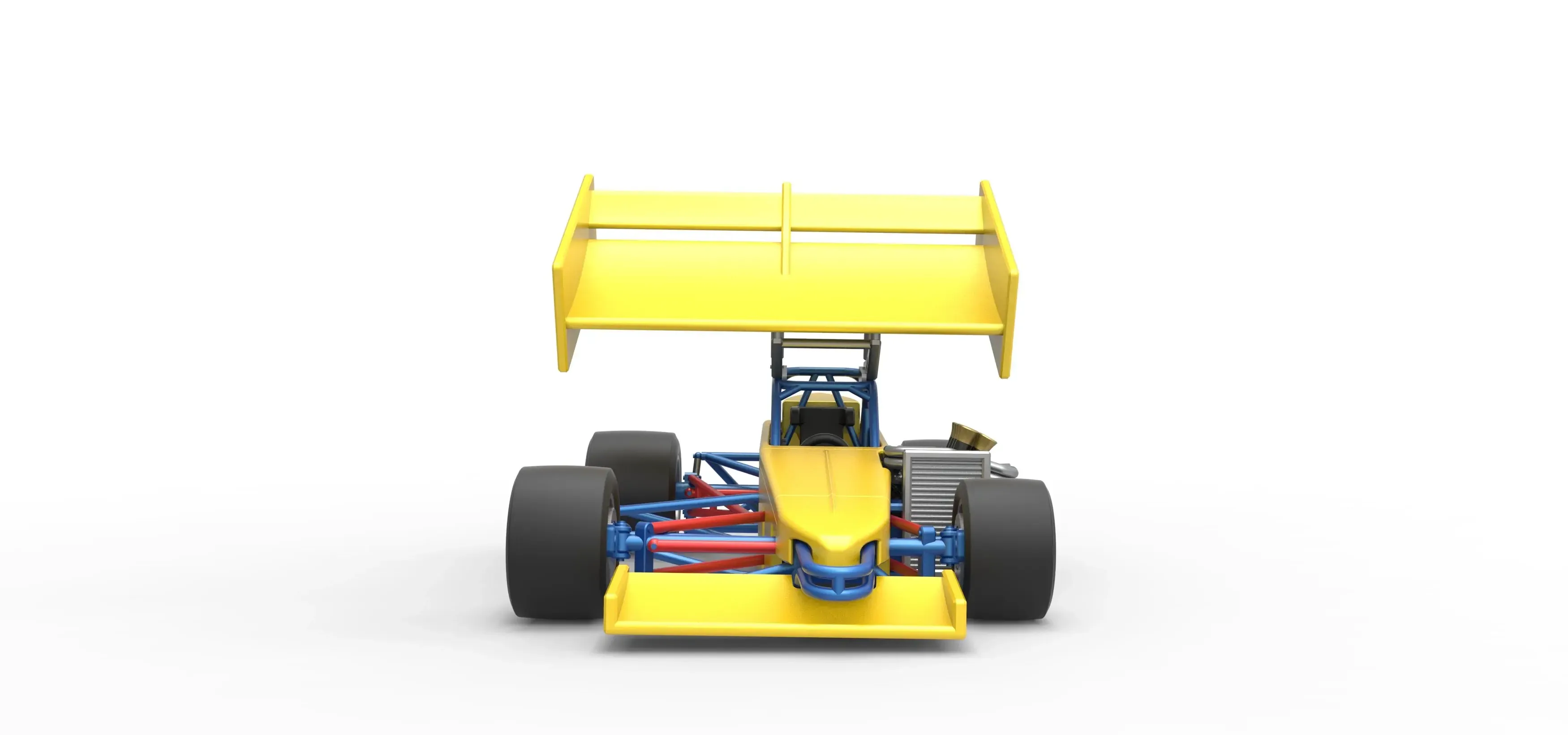 Supermodified front engine Winged race car V2 Scale 1:25