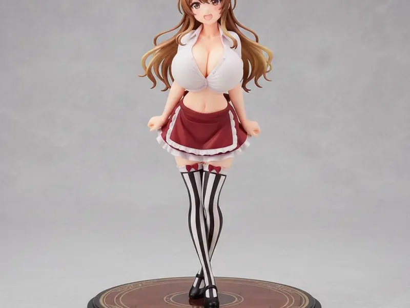 Cafe Catgirl Waitress – Cheerful Glamour Pose Ecchi Figurine
