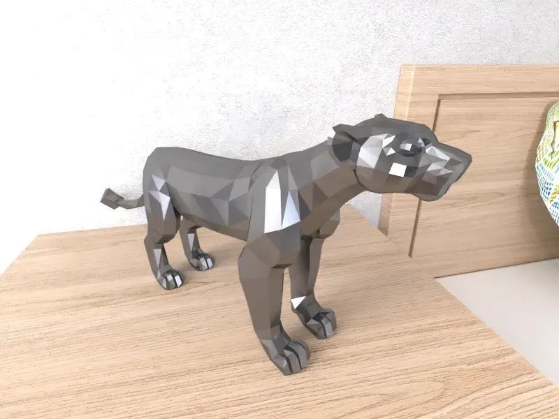 Nala Lion  Lowpoly Low Poly