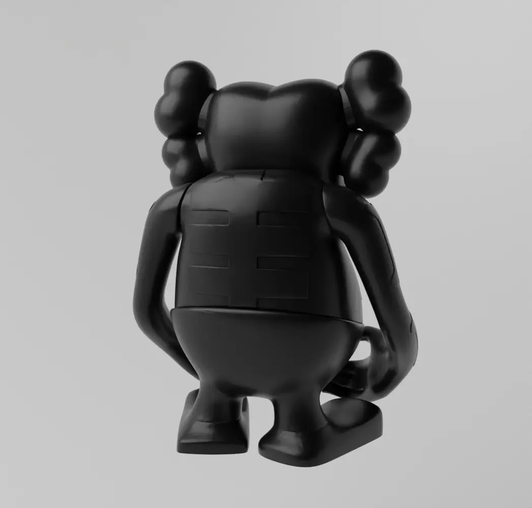 Kaws x Bounty Hunter Skull Kun Art Toy Fan Art