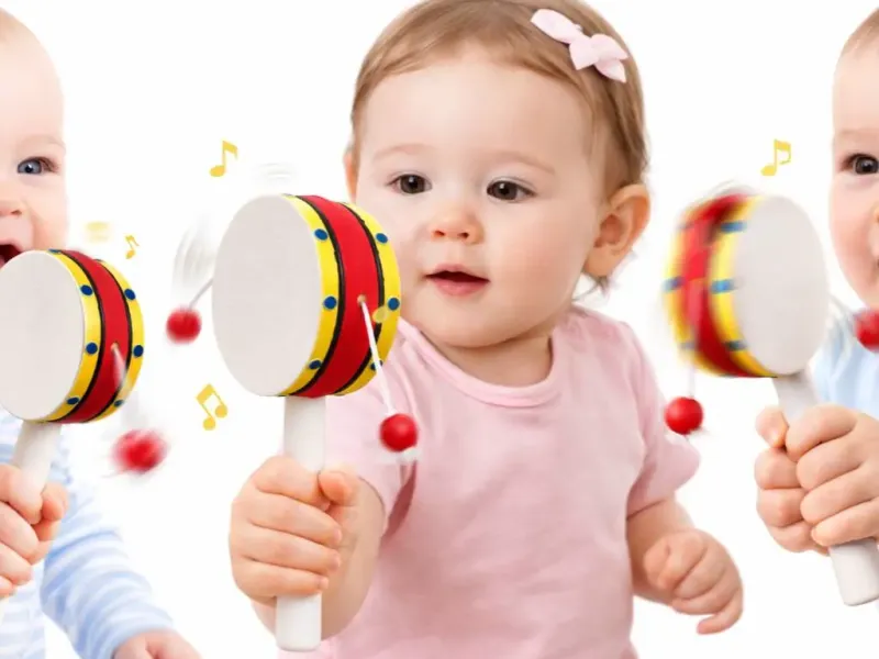 Baby Drum Speelgoed – Kralen Spinner Geluidsspeelgoed