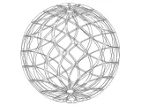 Wireframe Shape Geo Complex Twisted Sphere-4