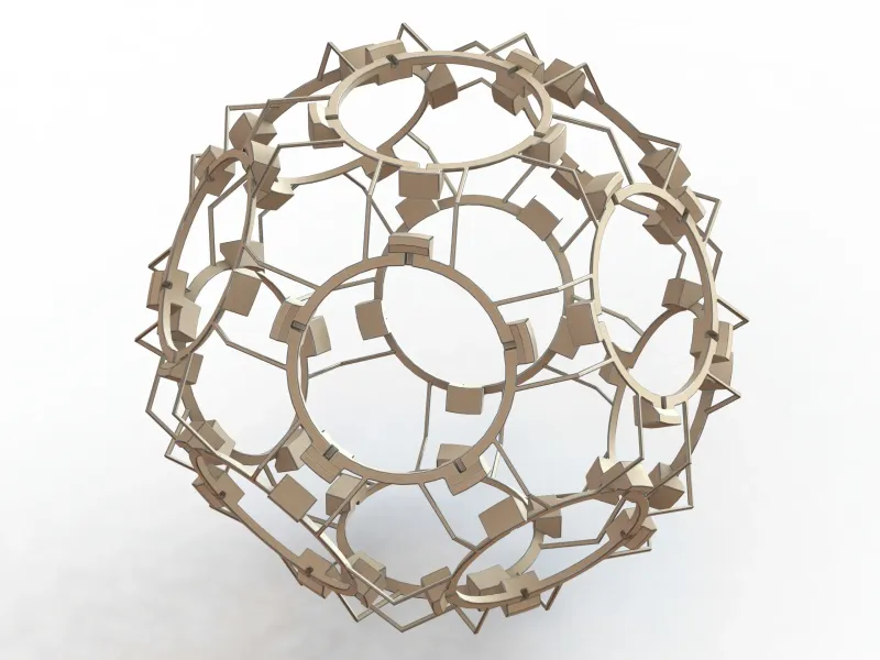 Wireframe Shape Geometric Companion Dodecahedron